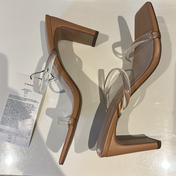 The Drop Women's Avery Square Toe Two Strap High Heeled Sandals, size 9.5 NWT - Picture 2 of 4